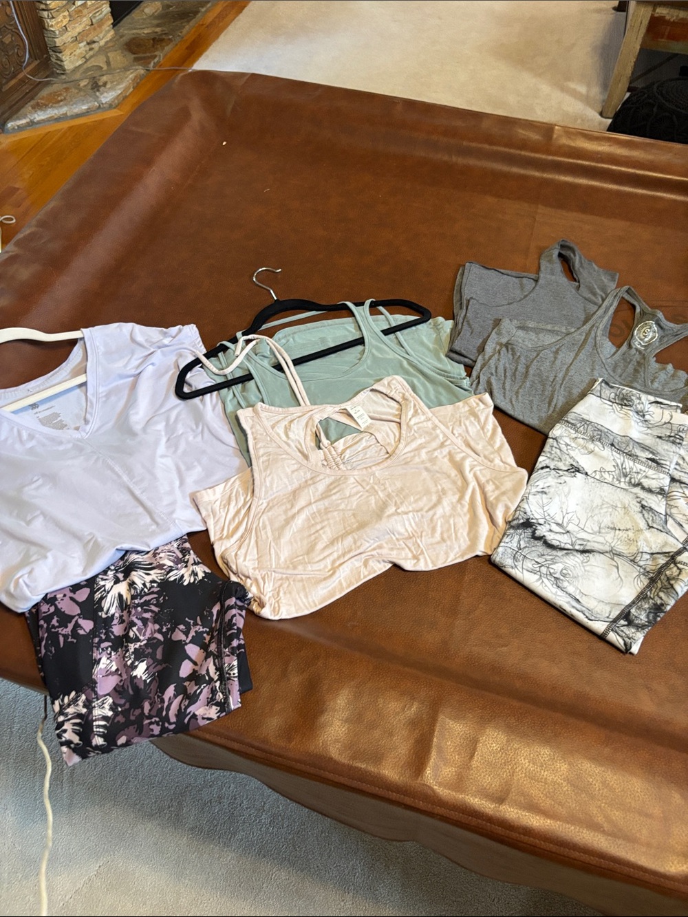 Workout wear. All in good used condition. Leggings are 7/8 long.